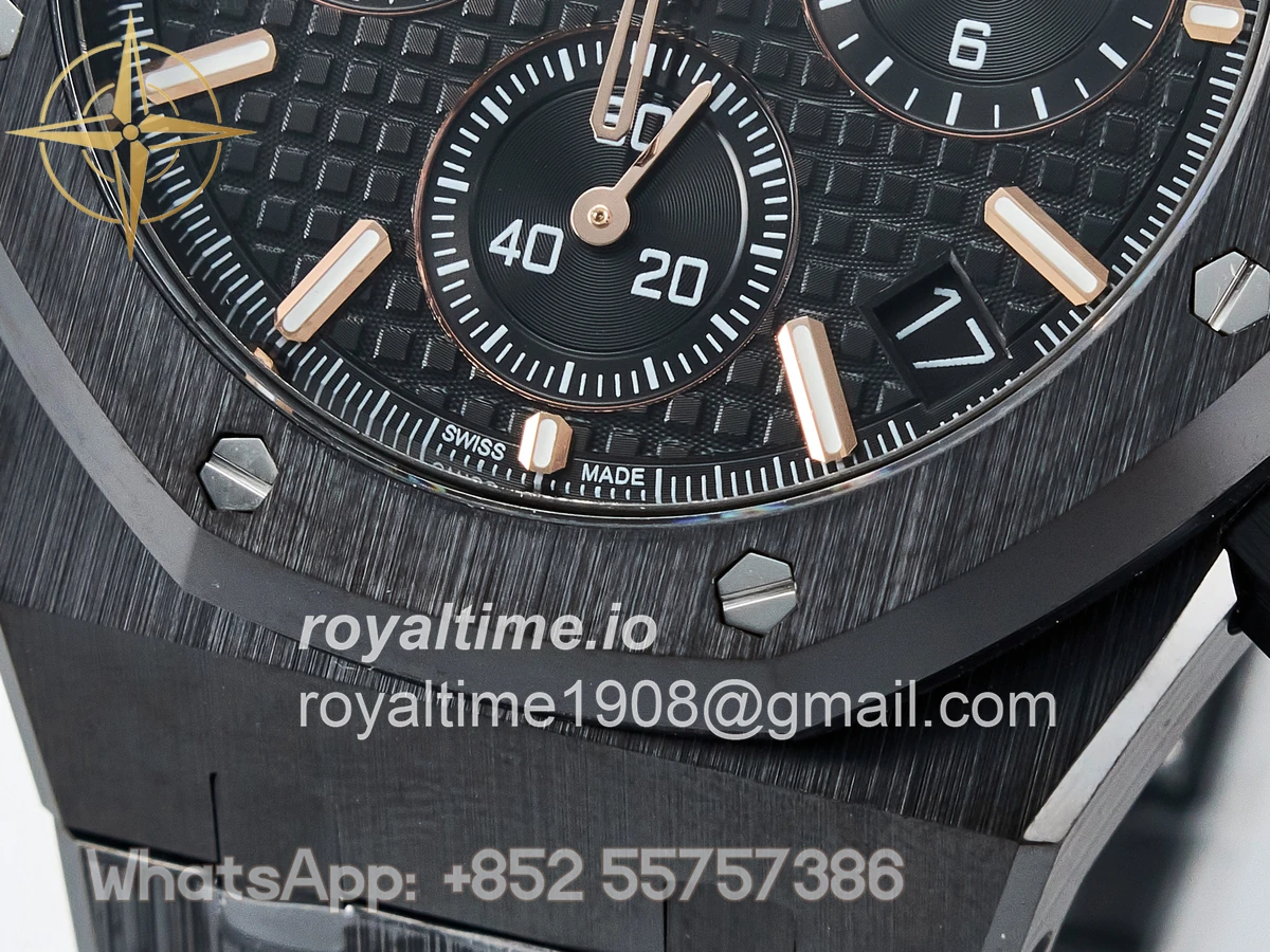 Audemars Piguet Royal Oak Chrono 26240 Black Ceramic APSF on Ceramic Bracelet SA4401 - Image 11