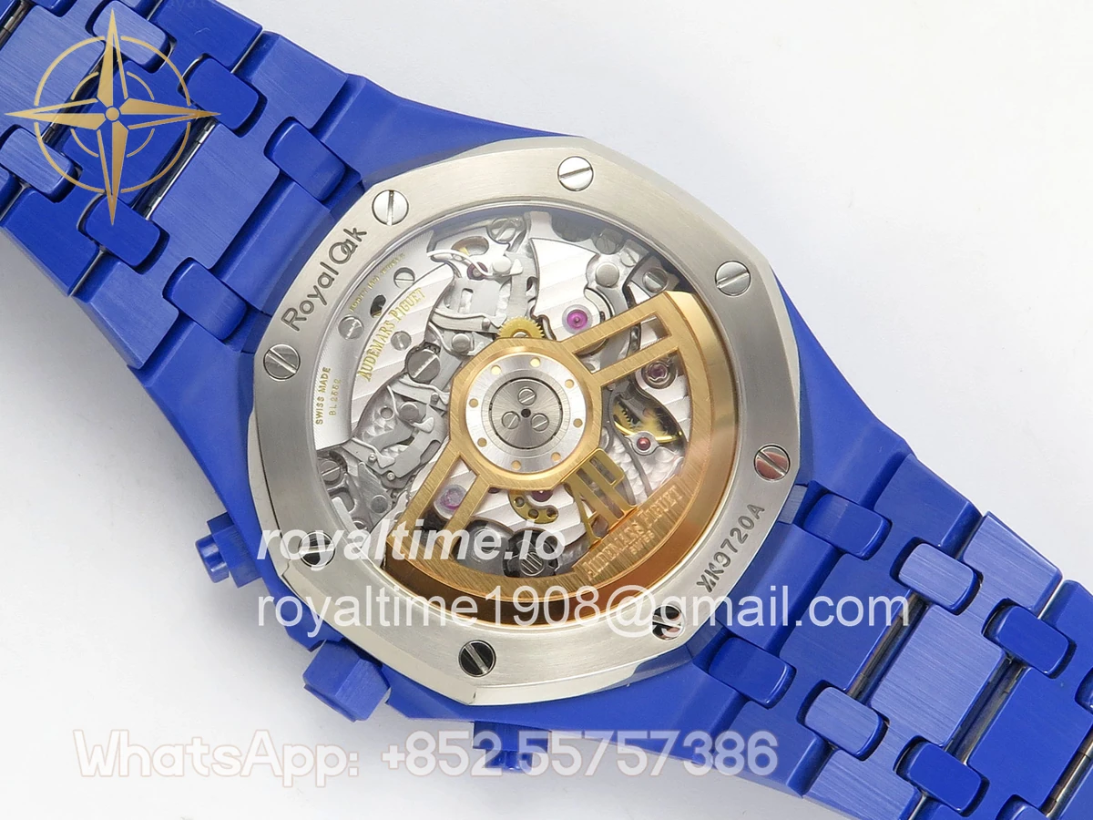 Audemars Piguet Royal Oak Chrono 26240 Blue Ceramic APSF Blue Dial On Blue Ceramic Bracelet SA4401 - Image 11