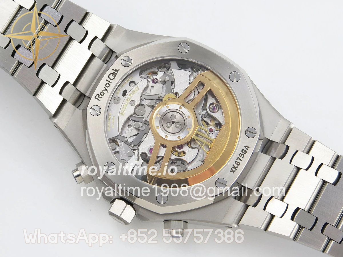 Audemars Piguet Royal Oak Chrono 26240 Frosted SS APSF Gray/Black Dial on Bracelet SA4401 V2 (Free Sprung) - Image 11