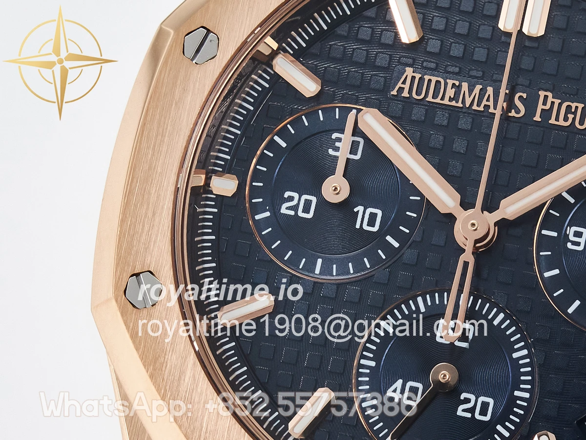 Audemars Piguet Royal Oak Chrono 26240 RG APSF Blue Dial on RG Bracelet SA4401 - Image 11