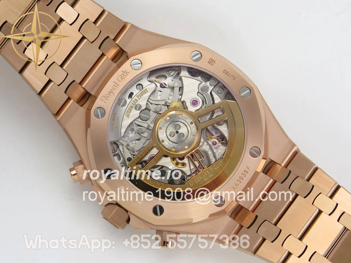 Audemars Piguet Royal Oak Chrono 26240 RG DDF Black Dial on RG Bracelet DD4401 Gain Weight (SW Dial) - Image 11