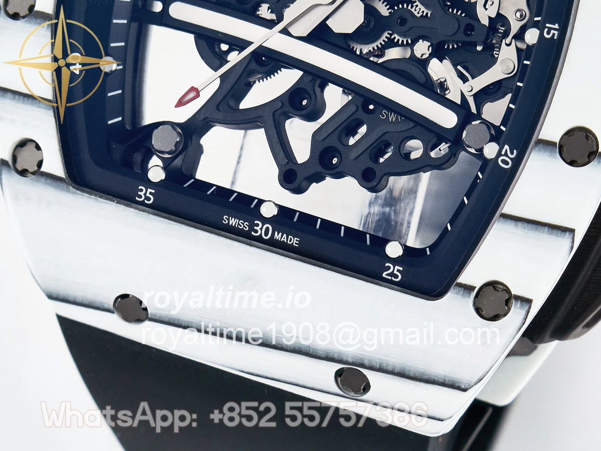 Richard Mille RM 61-01 Yohan Blake White NTPT ZF on Black Rubber Strap RMUL2 - Image 11