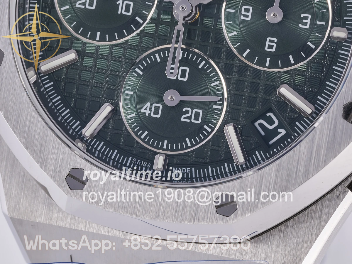 Audemars Piguet Royal Oak Chrono 26240 SS DDF Green Dial on SS Bracelet DD4401 (50th Anniversary) - Image 11