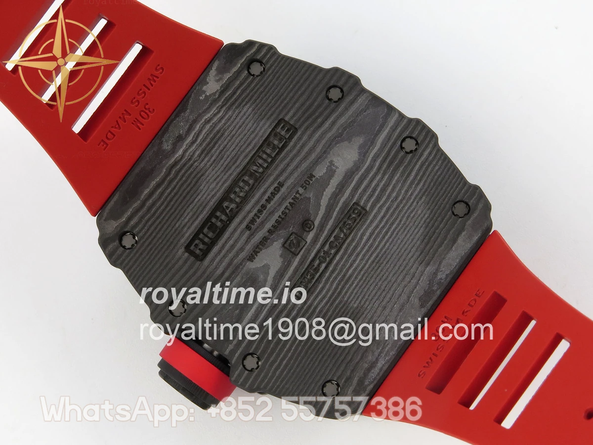 Richard Mille RM035-01 Black Carbon ZF Skeleton Dial On Red Rubber Strap RMUL2 - Image 11
