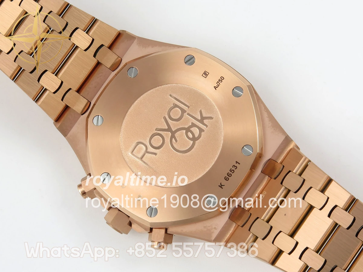 Audemars Piguet Royal Oak Chrono 26331 RG APWF Blue/RG Dial on RG Bracelet A2385 - Image 11