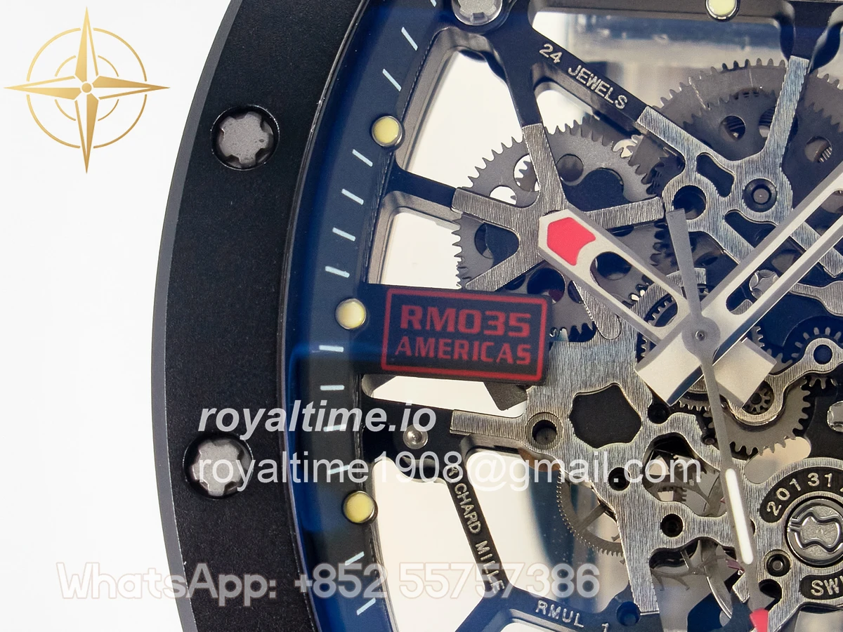 Richard Mille RM035-02 Black Ceramic SONIC Skeleton Dial on Black Rubber Strap RMUL1 - Image 11
