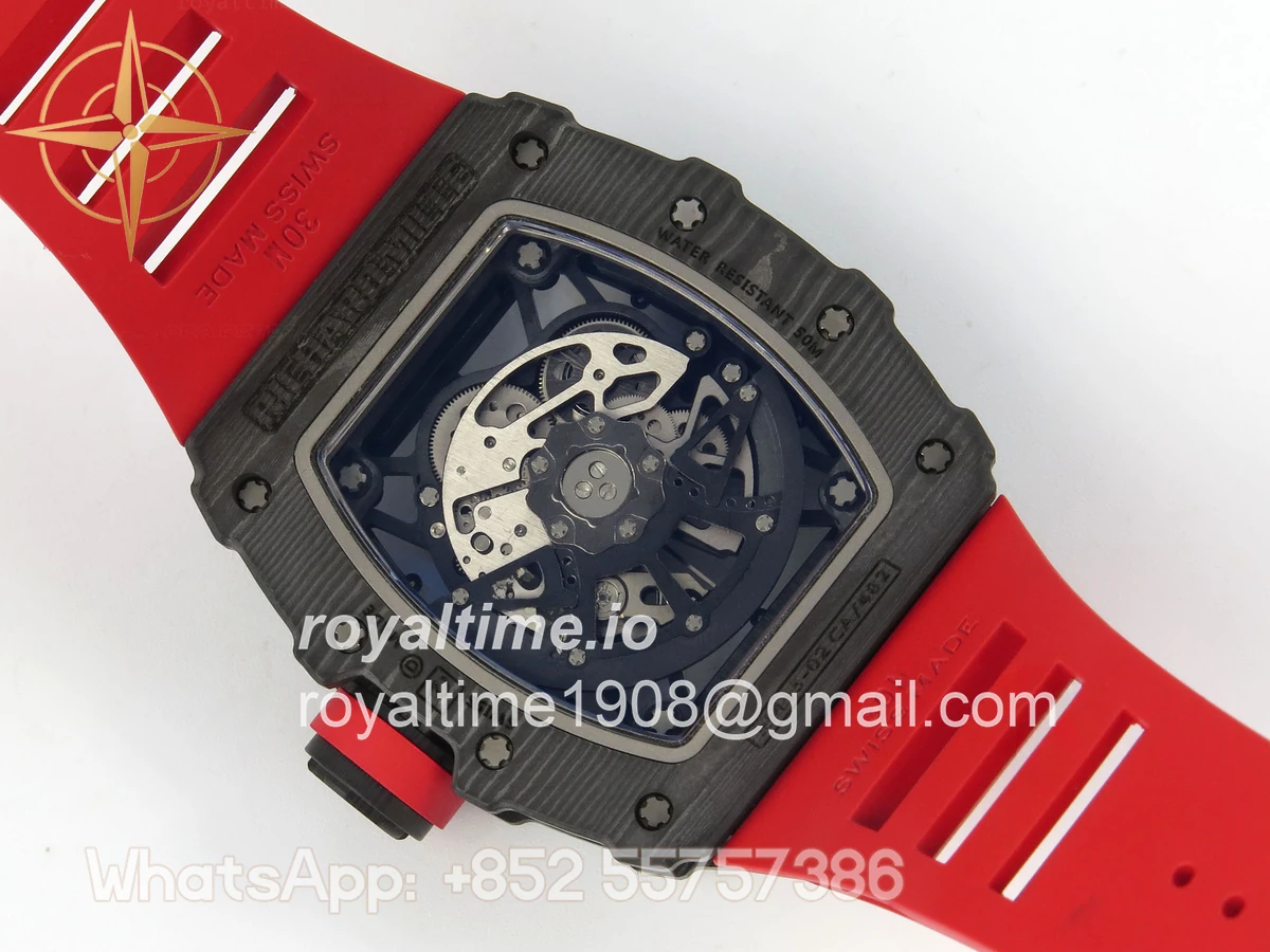 Richard Mille RM035-02 NTPT ZF Skeleton Dial on Red Rubber Strap RMAL1 V7 - Image 11