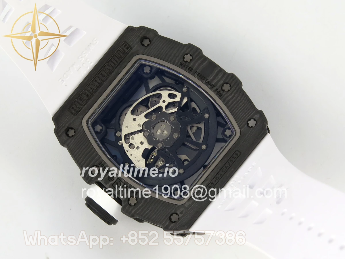 Richard Mille RM035-02 NTPT ZF Skeleton Dial on White Rubber Strap RMAL1 V7 - Image 11