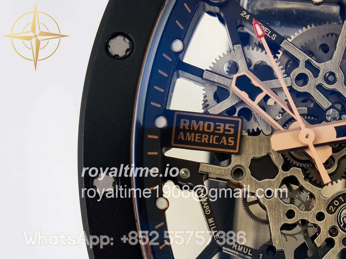 Richard Mille RM035-02 RG Black Ceramic SONIC Skeleton Dial on Black Rubber Strap RMUL1 - Image 11