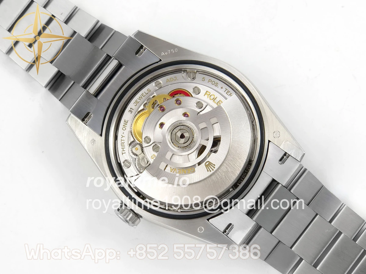 Rolex Day Date 36 SS QF 904L Steel Red Stick Dial on President Bracelet VR3255 V3 - Image 12