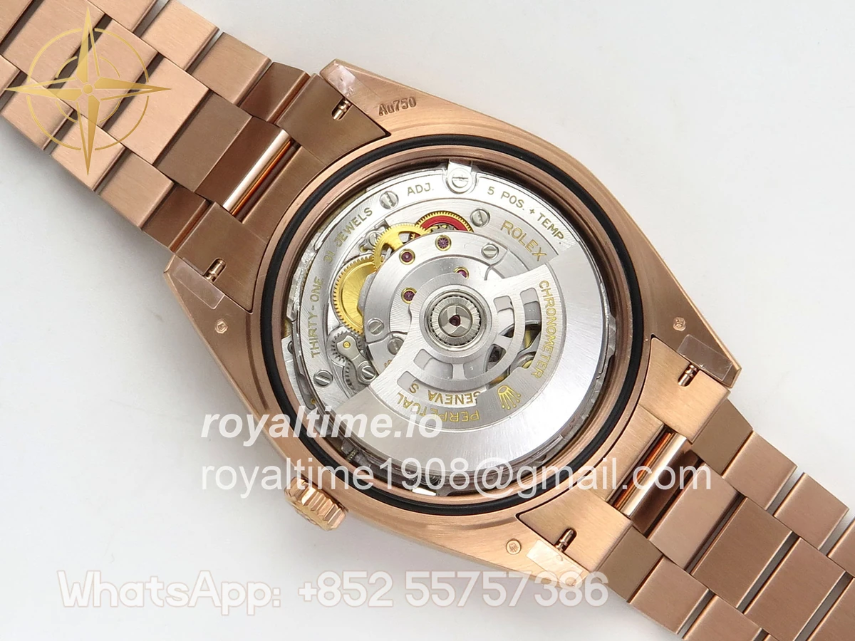 Rolex Day Date 40 RG 228235 QF Green Roman Dial on President Bracelet VR3255 V8 (190g) - Image 12