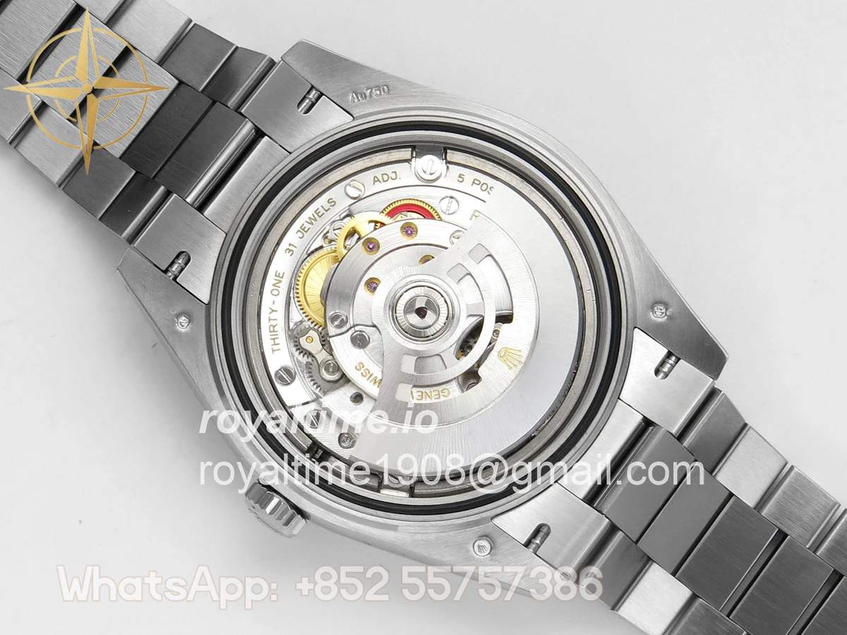 Rolex Day Date 40 SS TMF Black Crystal Dial on President Bracelet VR3255 (Weighted) 208g - Image 12