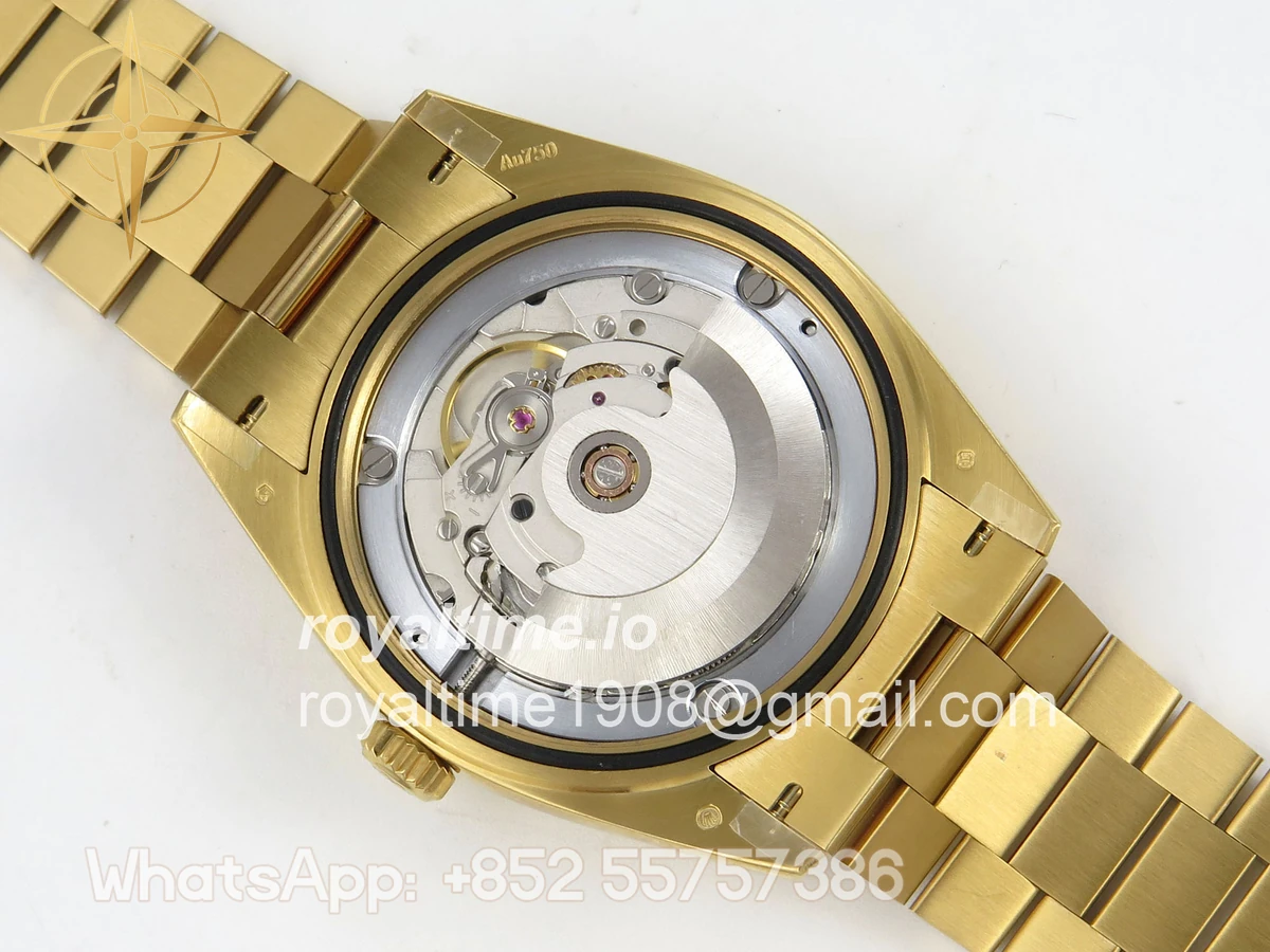 Rolex Day Date 40 YG 228238 QF Green Ombre Roman Dial on President Bracelet A2836 V6 (200g) - Image 12