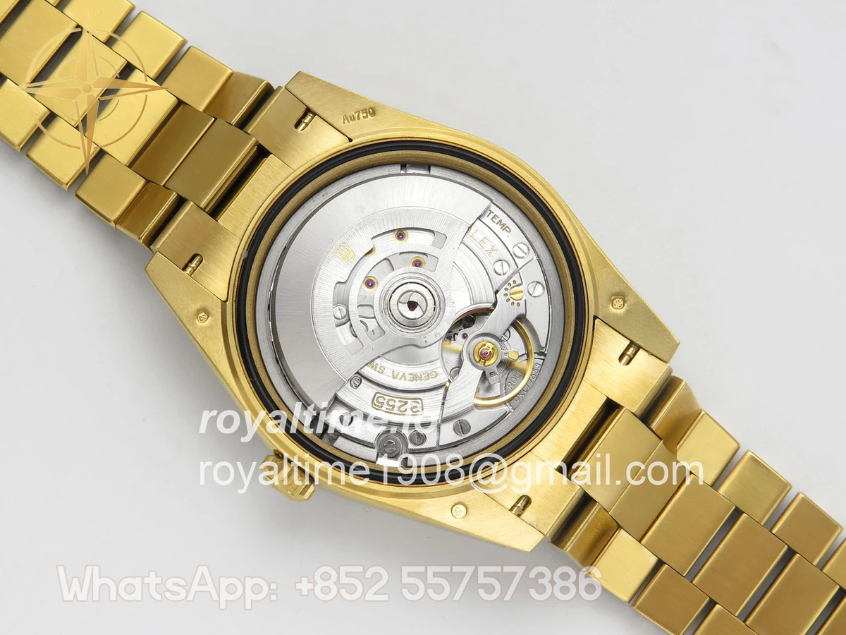 Rolex Day Date 40 YG TMF Black Crystal Dial Diamonds Bezel on President Bracelet VR3255 (220g) - Image 12
