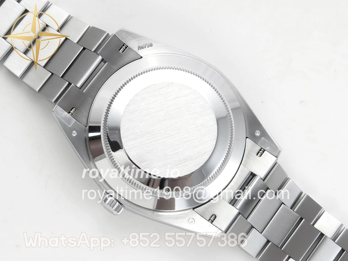 Rolex DayDate 40 SS QF 904L Steel Green Roman Dial on President Bracelet VR3255 V8 (Gain Weight) - Image 12