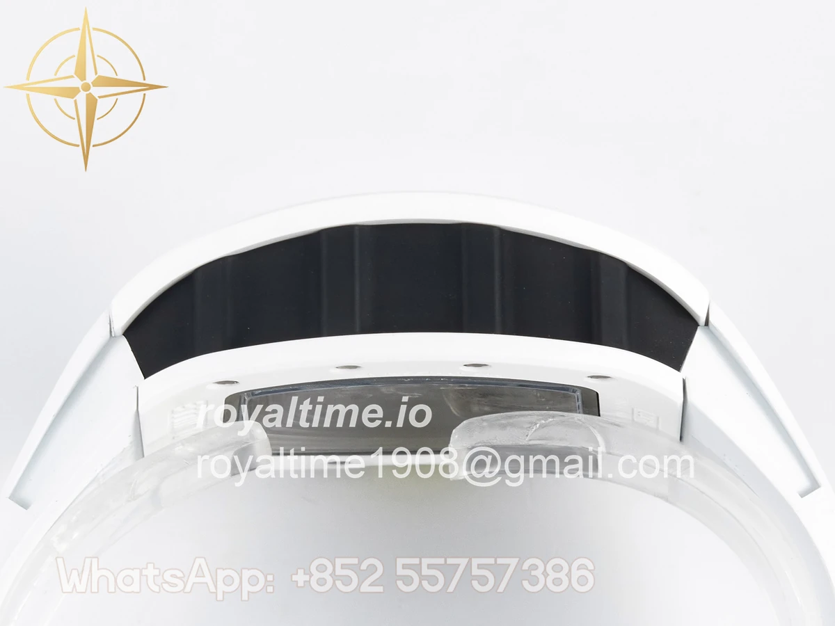 Richard Mille RM061 White Ceramic ZF on White Rubber Strap RMUL2 - Image 12