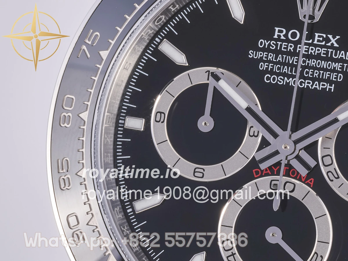 Rolex Daytona 126500 QF 904L Steel Black Dial on SS Bracelet JH4131 (Free Sprung) - Image 12