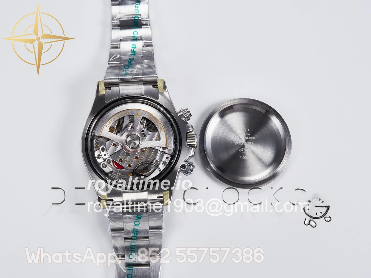 Rolex Daytona 126500 UFO 904L Steel White Dial on SS Bracelet UF4131 (Free Sprung) - Image 12