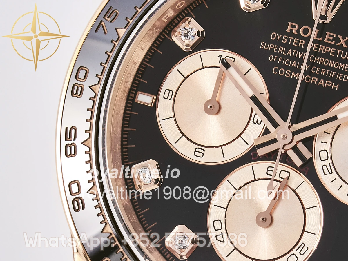 Rolex Daytona 126515 TMF Black/RG Diamonds Dial on Oysterflex Strap DD4131 - Image 12