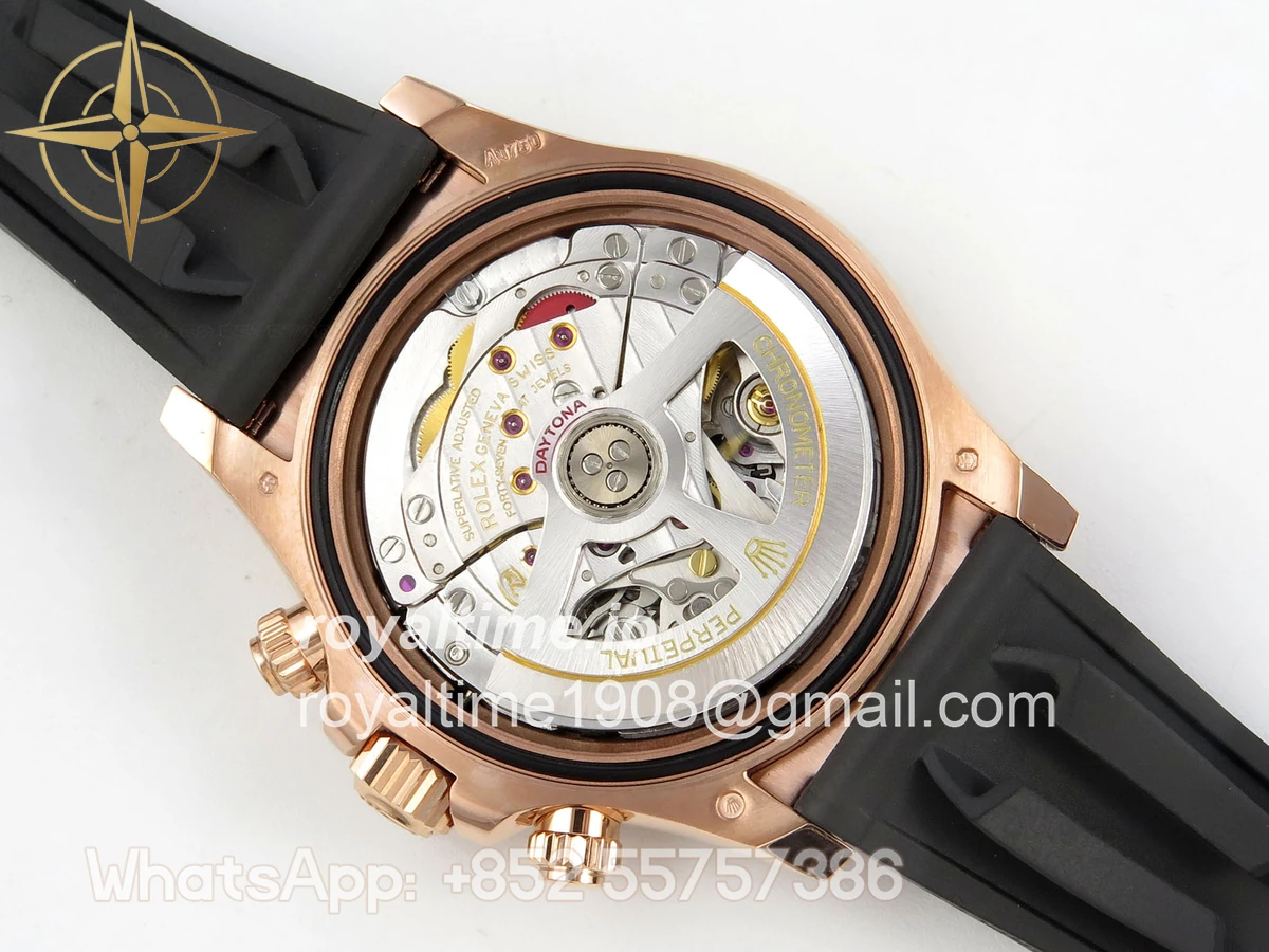 Rolex Daytona 126515 TMF Black/RG Stick Dial on Oysterflex Strap DD4131(162g) - Image 12