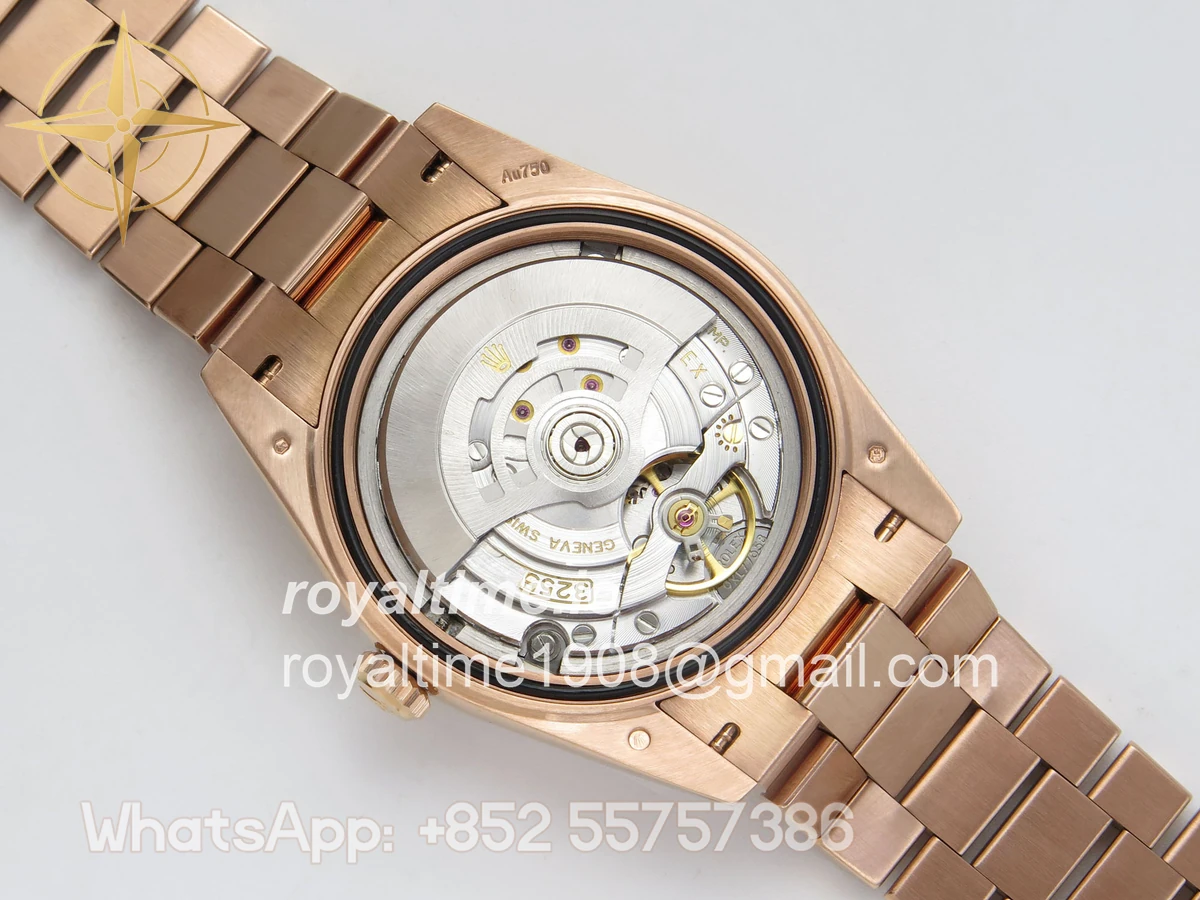 Rolex Day Date 40 RG TMF Brown Ombre Roman Dial on President Bracelet VR3255 (220g) - Image 12