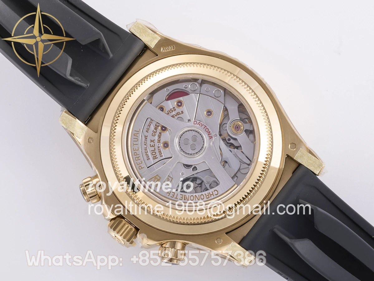 Rolex Daytona 126518 3BF YG/Black Dial Sticks Markers on Oysterflex Strap Weighted 160g - Image 12