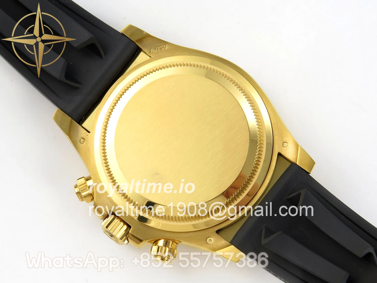 Rolex Daytona 126518 YG Clean Plus YG/Black Dial on Black Rubber Strap DD4131 - Image 12