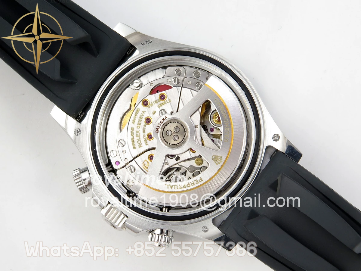 Rolex Daytona 126519 AVF Black/Silver Dial on Oysterflex Strap DD4131 (Mod) - Image 12