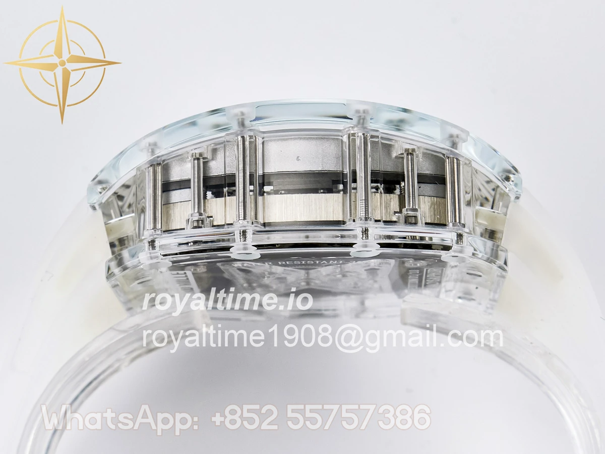 Richard Mille RM56-02 Transparent Tourbillon RMF Skeleton White Dial on Transparent Rubber Strap - Image 12
