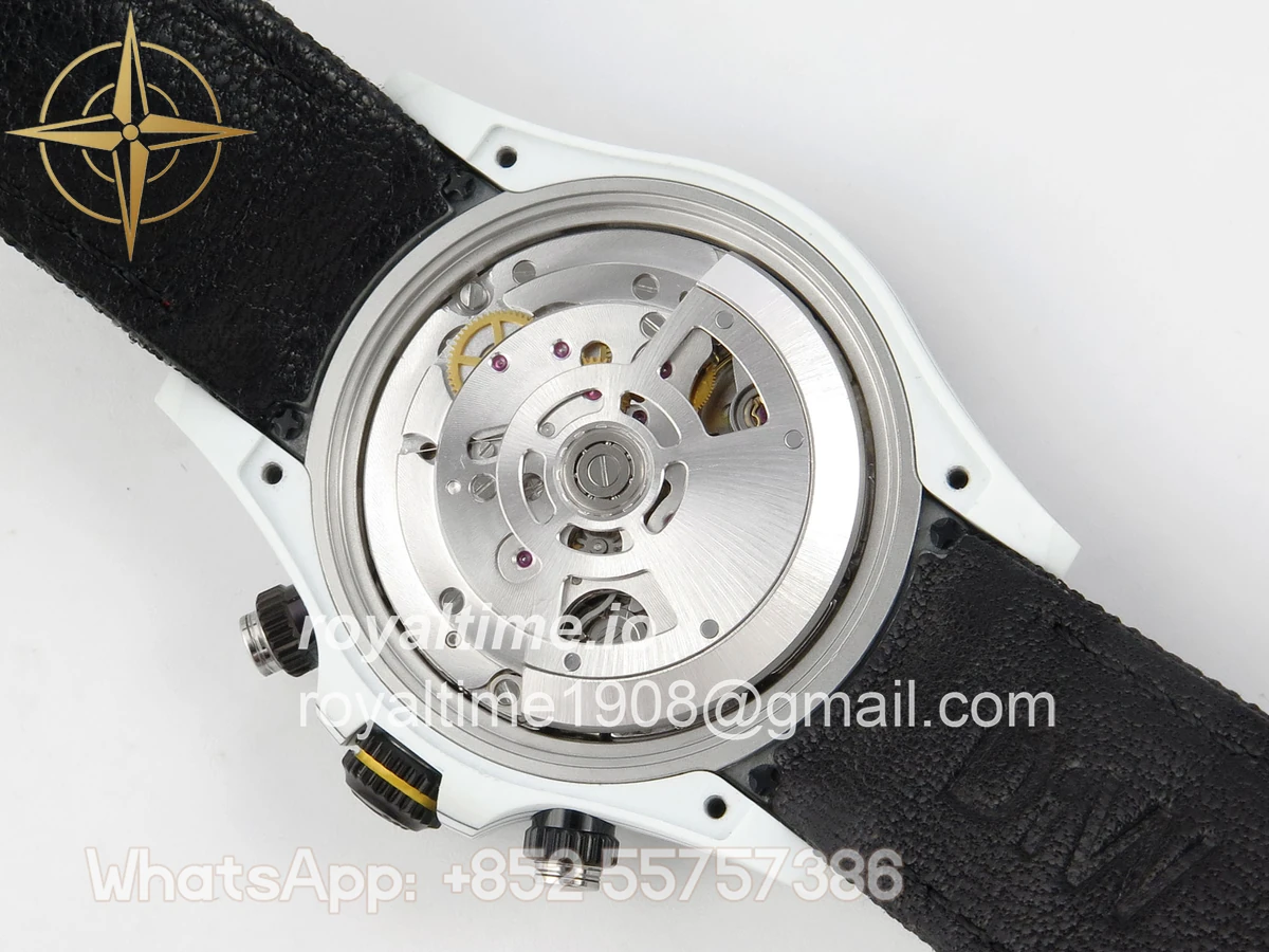 Rolex Daytona DIW Ferrari White Carbon DIWF White Dial on Black Nylon Strap DD4801 - Image 12