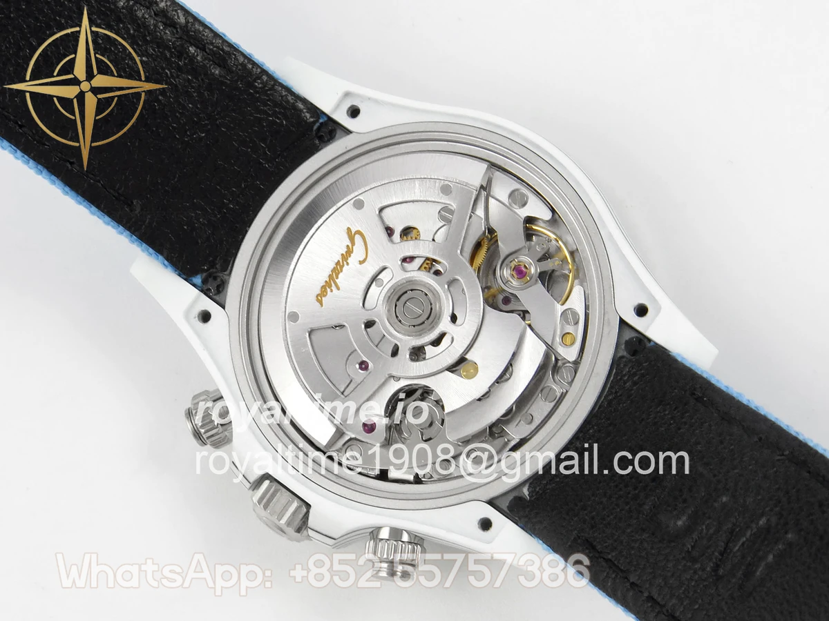 Rolex Daytona DIW White Carbon Case DIWF Edition Baby Blue/White Crystal Dial Crystal Bezel on Baby Blue Nylon Strap DD4801 - Image 12