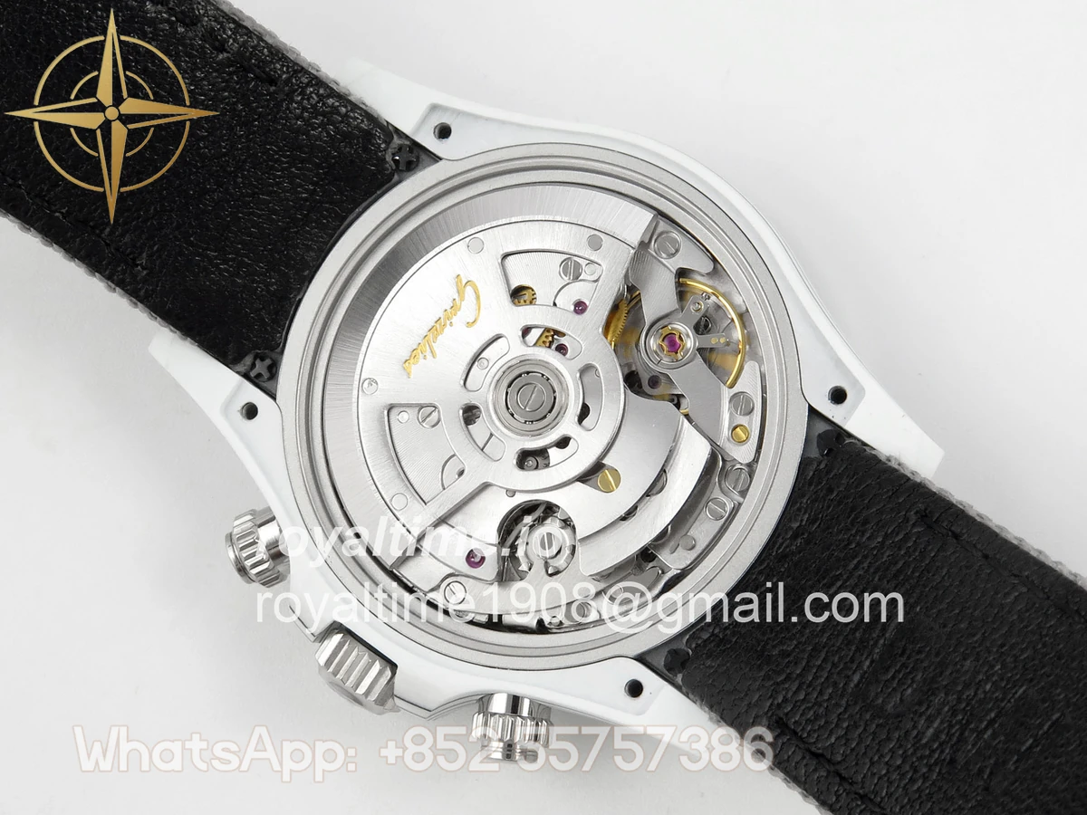 Rolex Daytona DIW White Carbon Case DIWF Edition Gray/Black Crystal Dial Crystal Bezel on Gray Nylon Strap DD4801 - Image 12