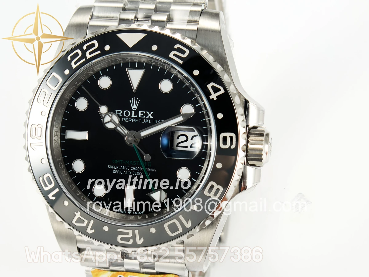Rolex GMT-Master II 126710 GRNR Black/Gray Ceramic ARF on Jubilee Bracelet DD3285 CHS V3 - Image 12