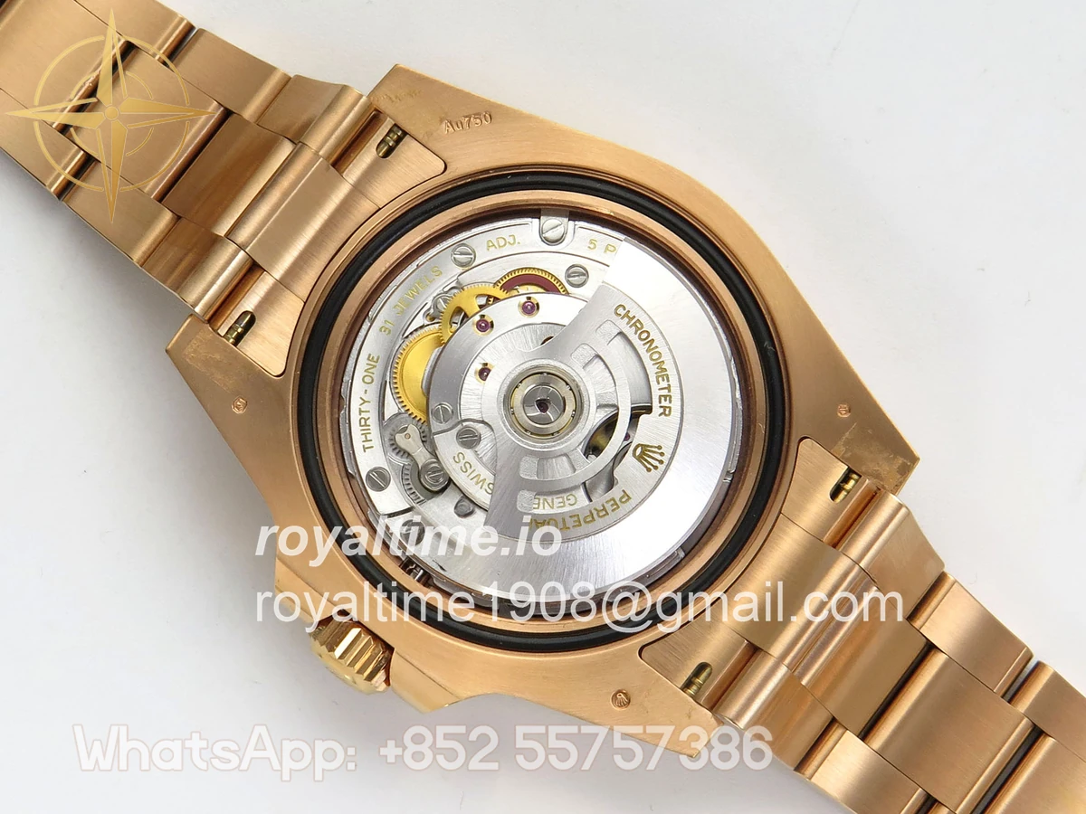 Rolex GMT-Master II 126715 CHNR Black/Brown Ceramic VF on RG Bracelet DD3285 - Image 12