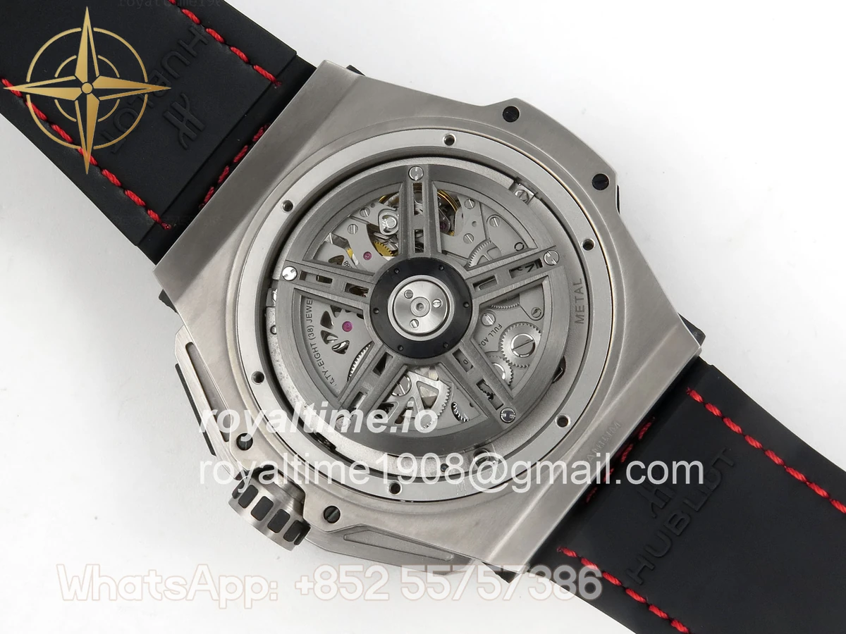 Hublot Big Bang Ferrari Titanium HBBF Carbon Fiber Bezel on Black Leather Strap A1241 - Image 12