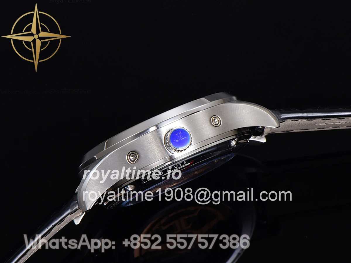 Jaeger-LeCoultre Master Calendar Silver Dial in Steel on Black Leather Strap - Image 12