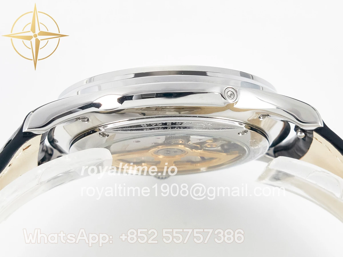 Jaeger-LeCoultre Master Ultra Thin Moon 1368420 SS Z+F Black Dial on Black Leather Strap SA925 - Image 12