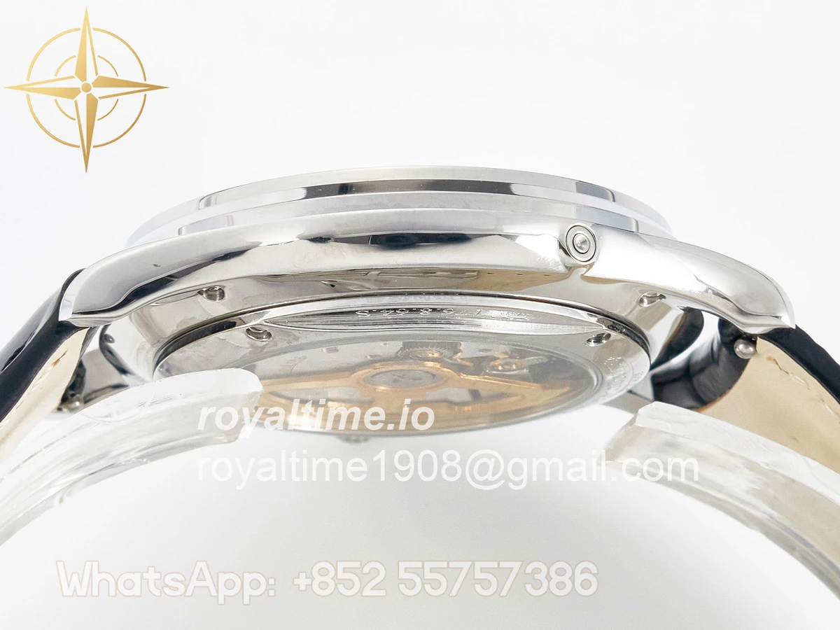 Jaeger-LeCoultre Master Ultra Thin Moon 1368420 SS Z+F Blue Dial on Black Leather Strap SA925 - Image 12