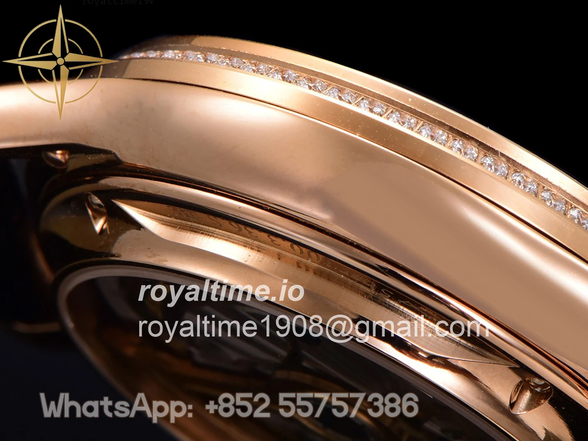 Jaeger-LeCoultre Master Ultra Thin Tourbillon White Dial with Diamond Bezel in Rose Gold - Image 12