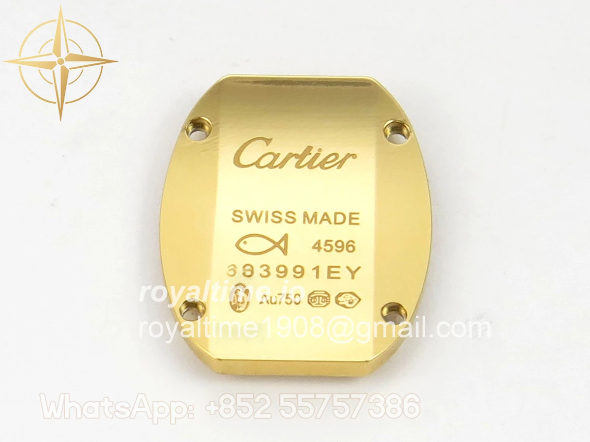 Cartier Baignoire De Cartier YG BLSF White Dial on YG Medium Size Bracelet Swiss Quartz - Image 12