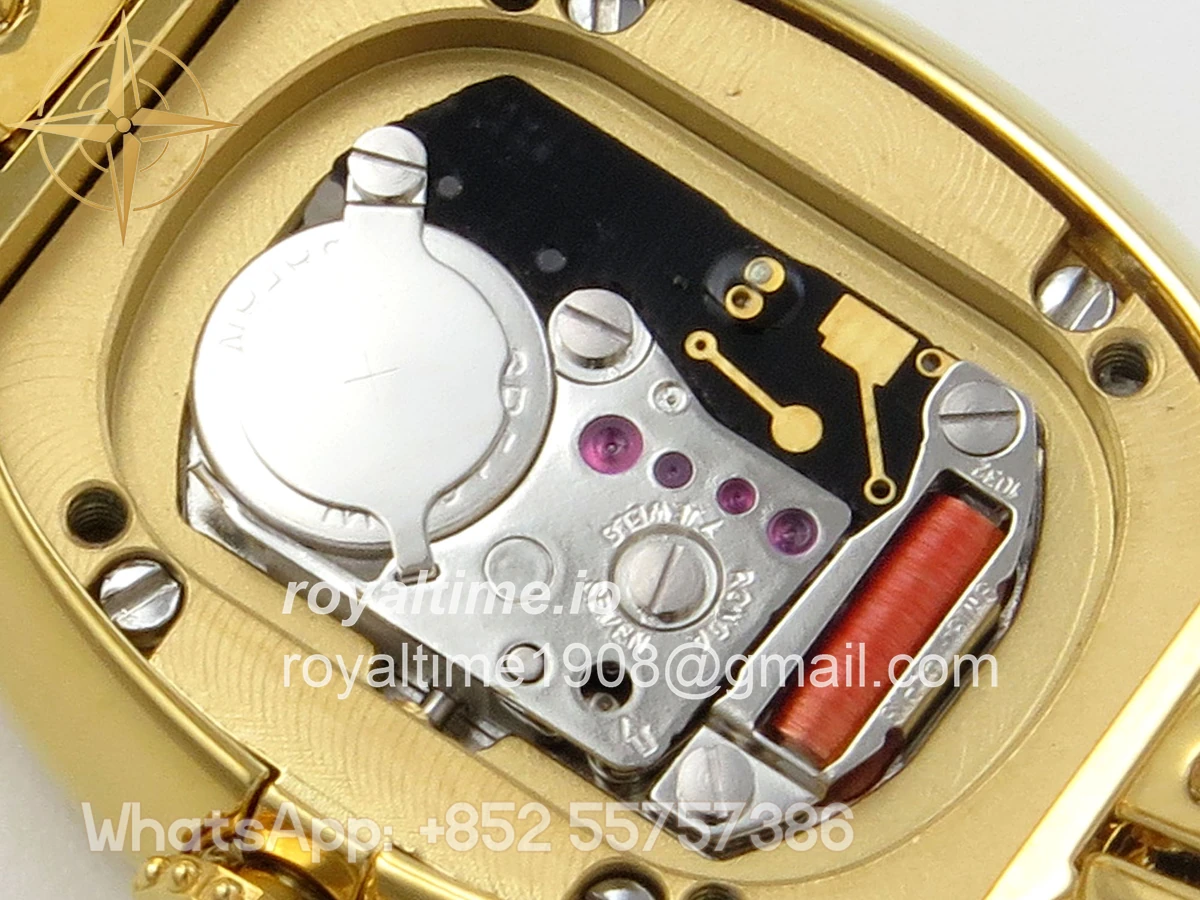 Cartier Baignoire De Cartier YG BLSF White Dial on YG Small Size Bracelet Swiss Quartz - Image 12