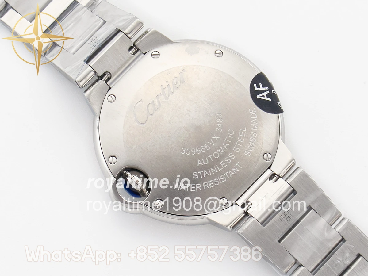 Cartier Ballon Bleu 33mm SS AF Pink Dial on SS Bracelet SEIKO NH05A - Image 12