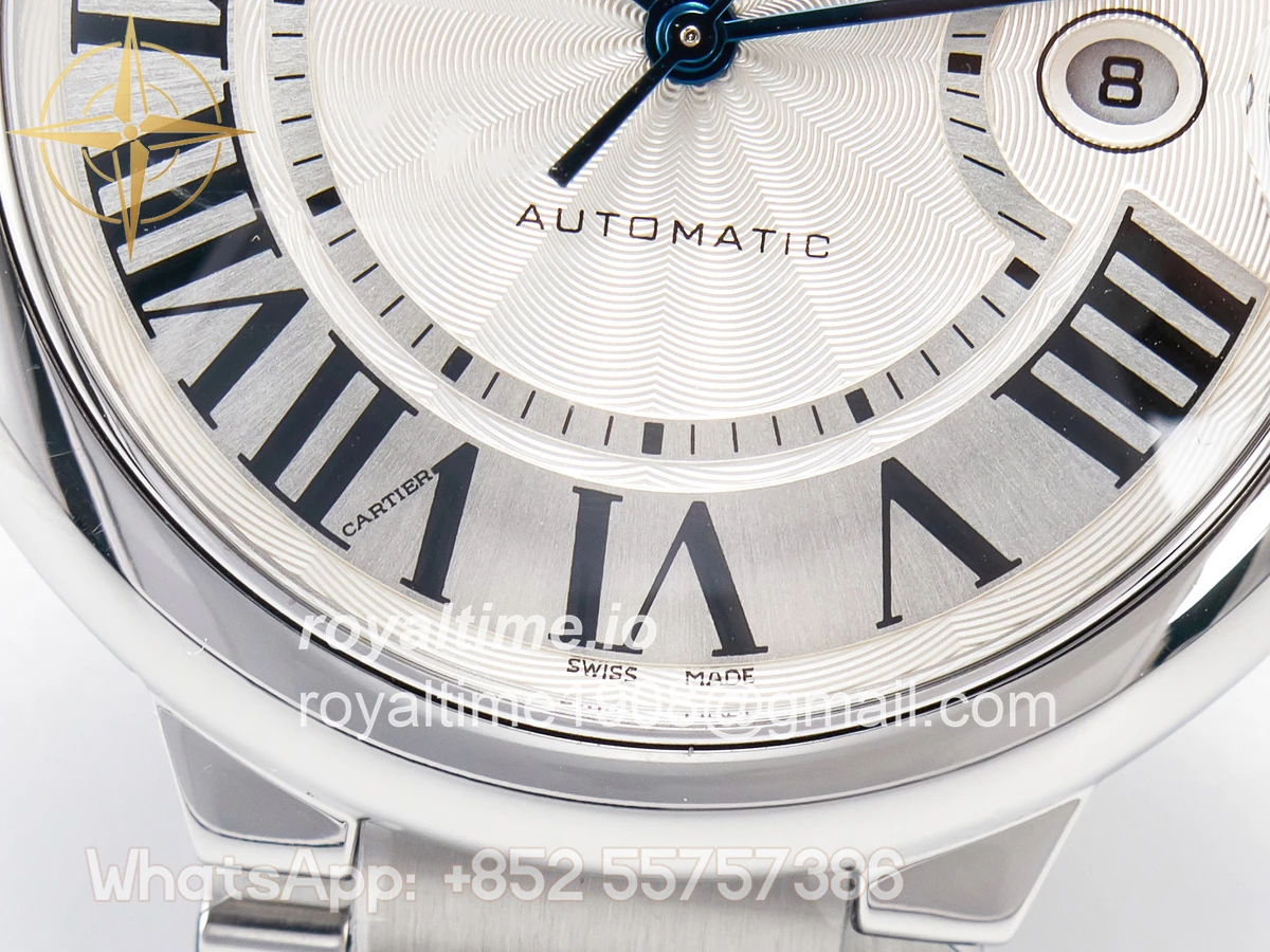 Cartier Ballon Bleu 42mm SS AF White Texture Dial on SS Bracelet A2824 V5 - Image 12