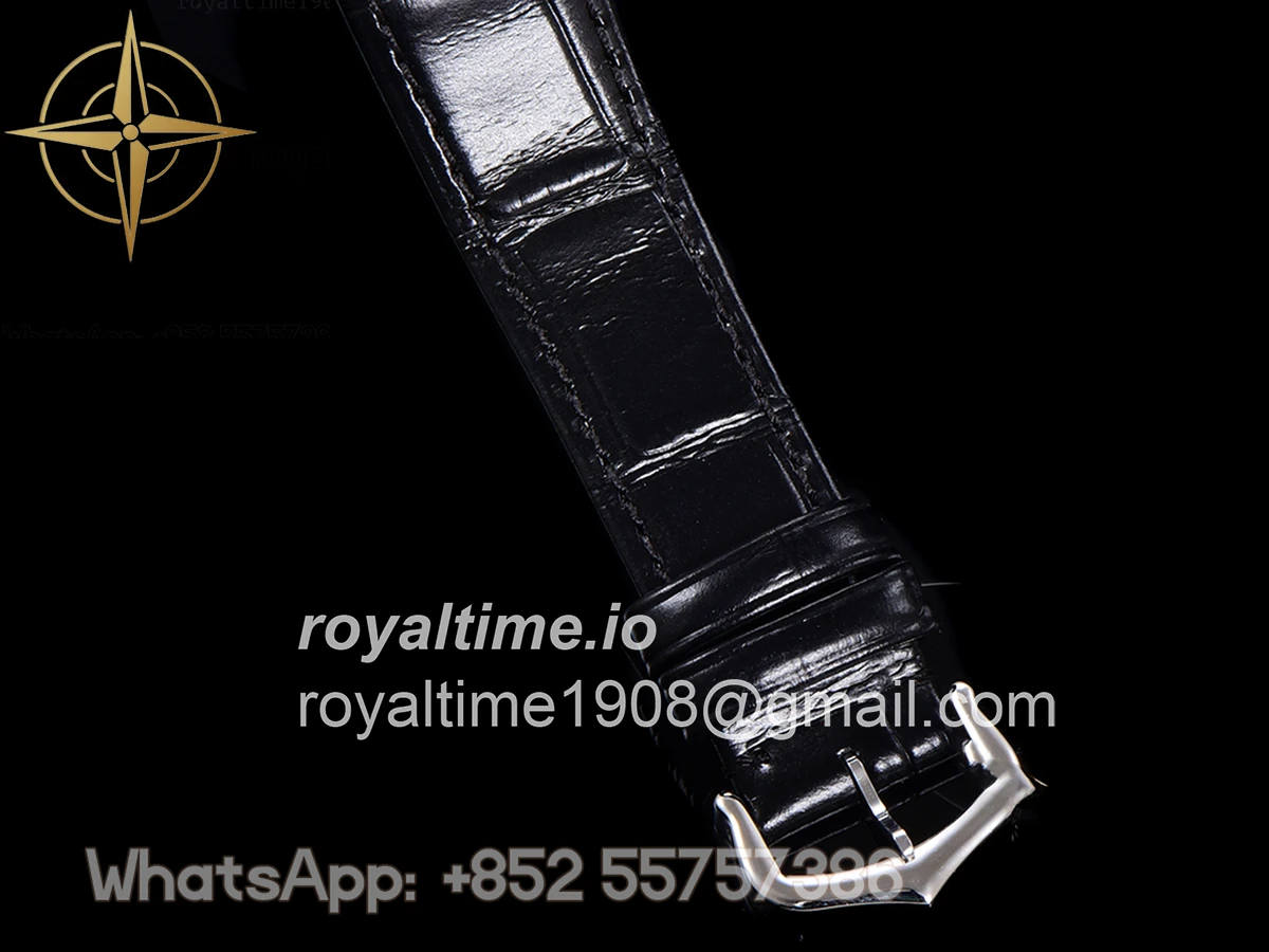 Cartier Santos-Dumont (Extra-Large) Silver Dial in Steel/Rose Gold on Black Leather Strap Ref. W2SA0017 - Image 12