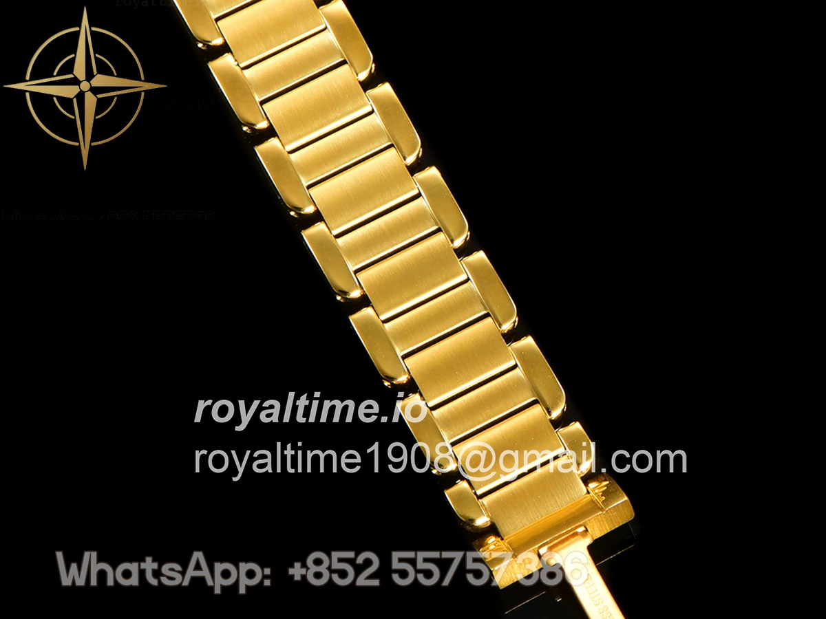 Cartier Tank Anglaise 30.2mm White Dial with Diamond Bezel in Yellow Gold - Image 12