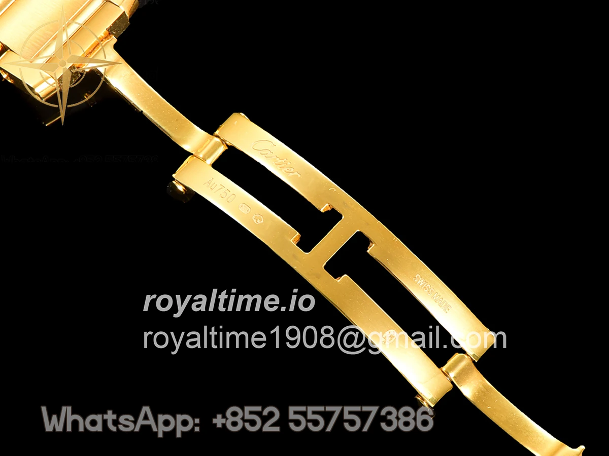 Cartier Tank Francaise Watch Small Yellow Gold with Diamond Bezel - Image 12