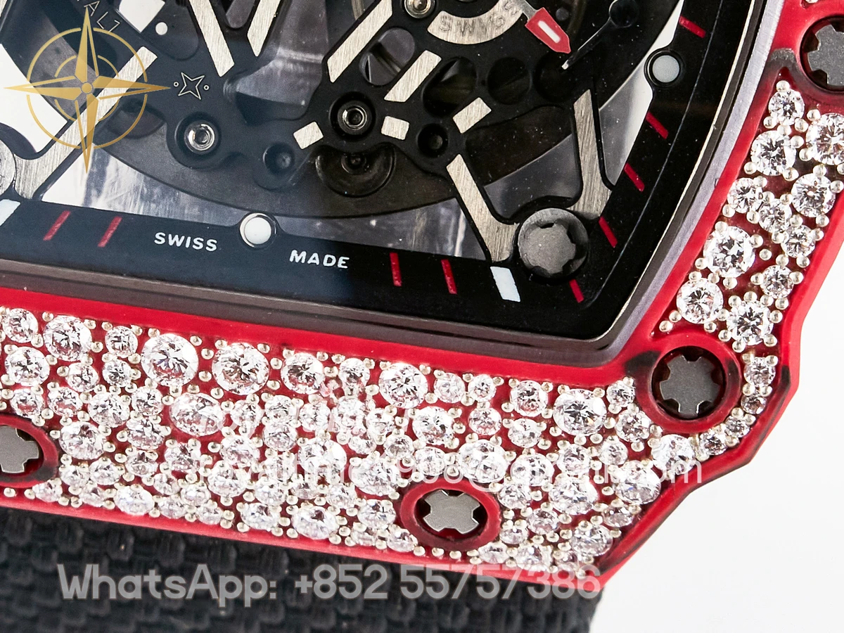 Richard Mille Custom RM035-02 Red NTPT PPMF Red Crown on Nylon Strap Custom Vaucher Movement - Image 12