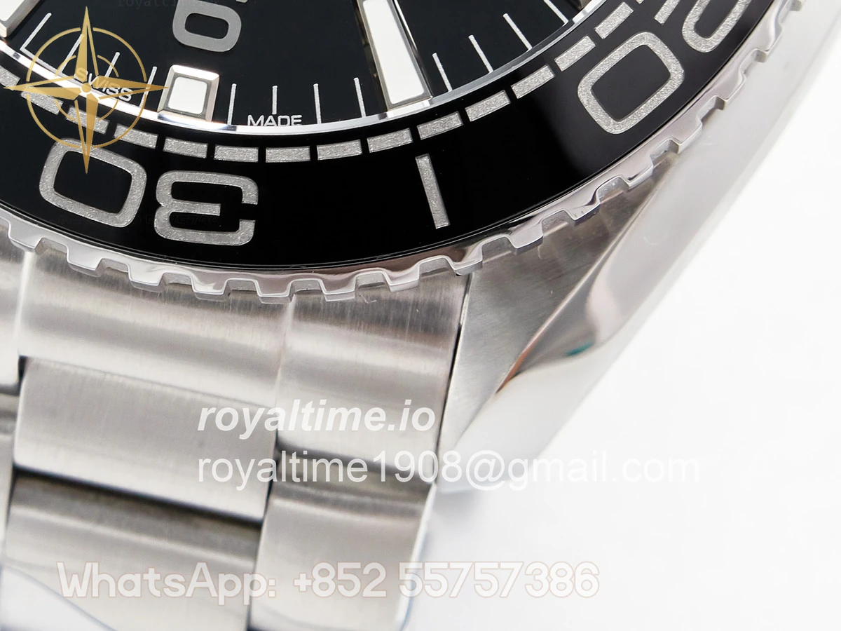 Omega Planet Ocean 600M 39.5mm VSF Black Dial Black Ceramic Bezel on SS Bracelet A8800 - Image 12