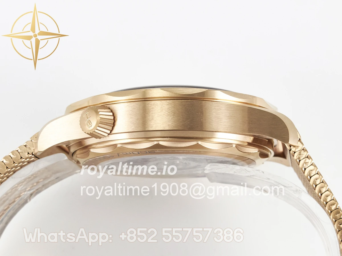 Omega Seamaster 300M Diver Rose Gold VSF Black Dial on Mesh Bracelet A8806 - Image 12