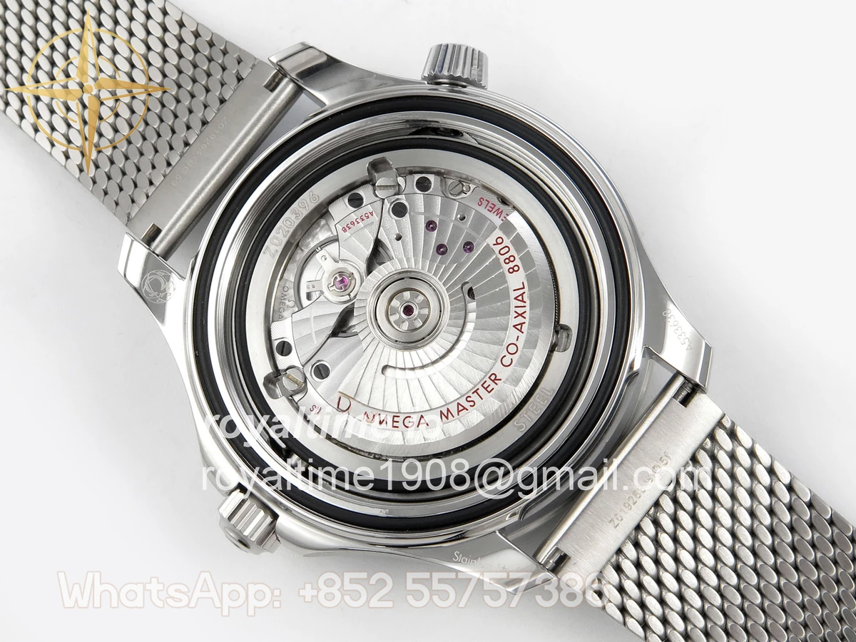 Omega Seamaster 300M Diver SS ORF Black/Orange Dial on SS Mesh Bracelet OR8806 - Image 12